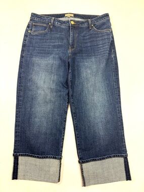 Kut From The Kloth Sienna Straight Leg Jeans Cuffed Hem